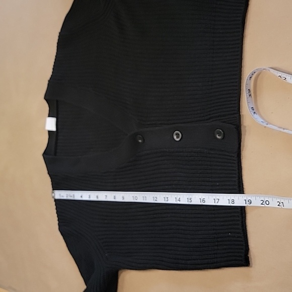Melrose and Market Size XS Black Button Down‎ Short Cardigan, Long Sleeve, EUC - Picture 8 of 11